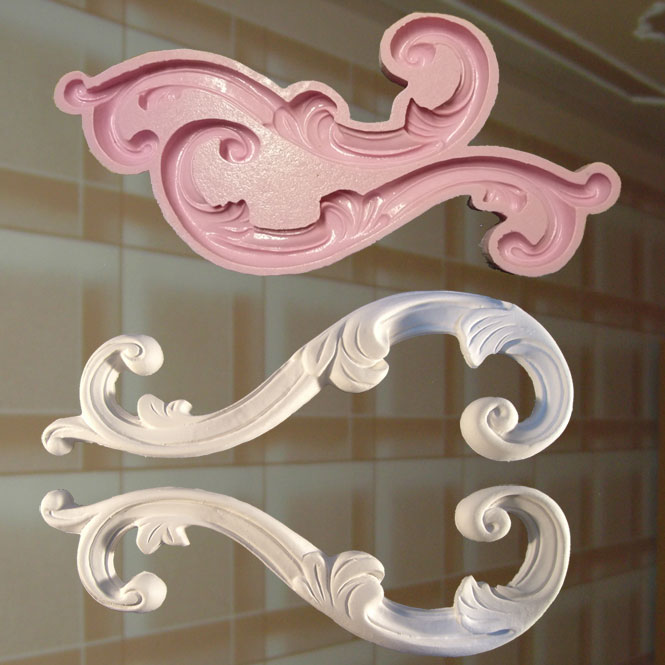 43-rosette Negativform Stuck Verzierung Silikonform Rosette Relief Deckenverzierung