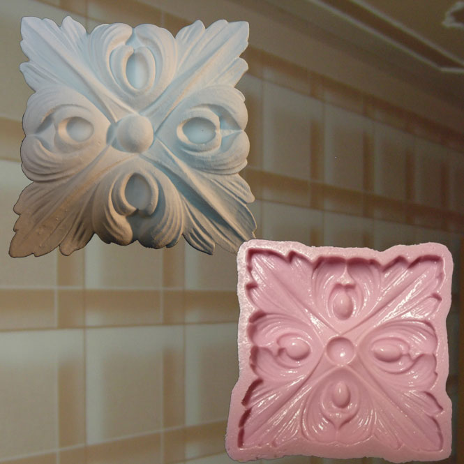 36-ornamente Gießform Stuck Verzierung Silikon Dekor Gips Ornament Relief Deckenspiegel