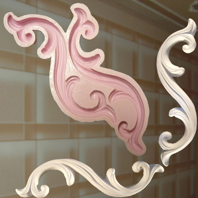 Gießform Stuck Seife Machen Blume Verzierung Silikonform Ornament Relief